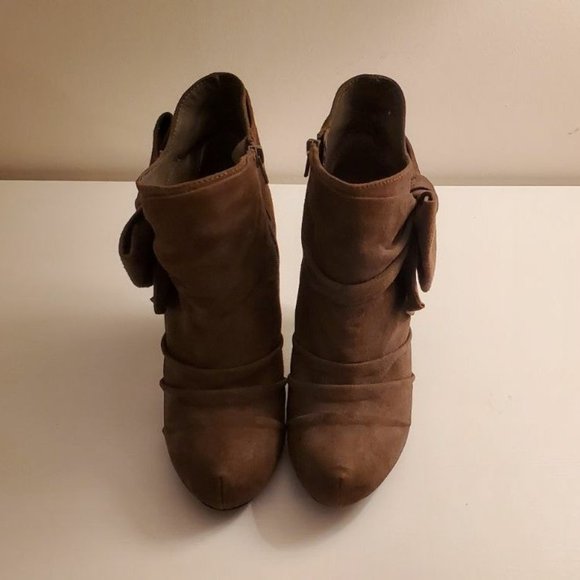 Gianni Bini Grey Suede Booties - Picture 2 of 4